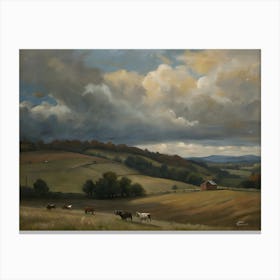 Cows In The Pasture Canvas Print
