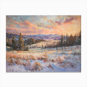 Western Sunset Landscapes Montana 2 Canvas Print
