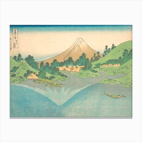 The Surface Of The Lake At Misaka In Kai Province, From Thirty Six Views Of Mount Fuji, Katsushika Hokusai Canvas Print