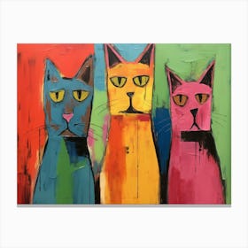 Three Cats 26 Canvas Print