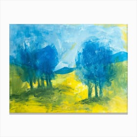 Blue Trees 3 Canvas Print