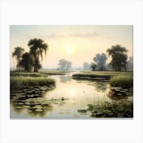 Sunrise Over Marsh Canvas Print