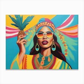 Boho Woman Canvas Print