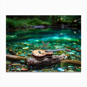 Ukulele In The Water Canvas Print