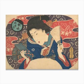 Competition Of Contemporary Fashions Sexy Beauty By Utagawa Kunisada Canvas Print