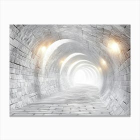 Tunnel In The Snow Canvas Print