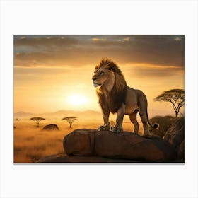 Lion King Paintings Art Print 1 Canvas Print