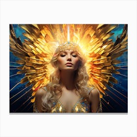 Angel Wings. Vibrant Vortex: The Spiraling Power of Female Energy. Canvas Print