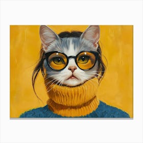 Classy Cat Lady 2 Canvas Print