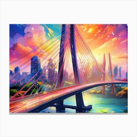 Bridge Over The River Canvas Print