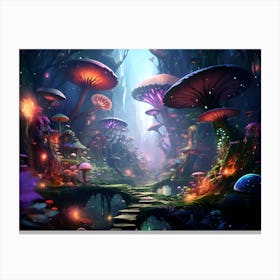 Mushroom Forest Canvas Print