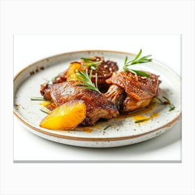 Roasted Duck With Rosemary Canvas Print