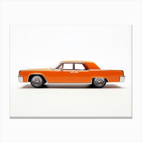 Toy Car 64 Lincoln Continental Orange Canvas Print