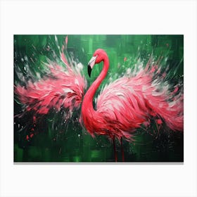 Flamingo Painting 2 Canvas Print