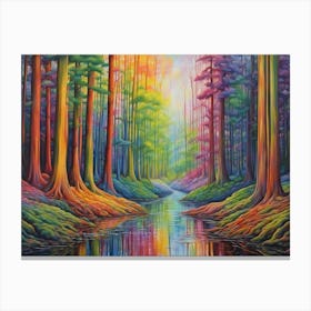 Rainbow Forest Canvas Print