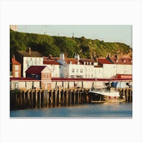 Whitby Harbour Fishing Boat Canvas Print