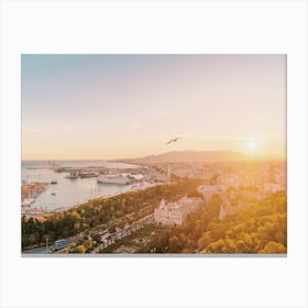 Cadiz Port Sunset Canvas Print