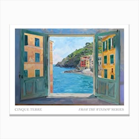 Cinque Terre From The Window Series Poster Painting 2 Canvas Print