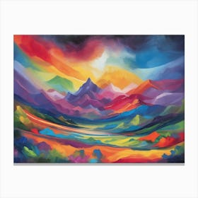 Rainbow Landscape Canvas Print