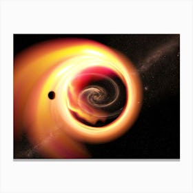 Gravitational lens - Black Hole and Milky Way Canvas Print