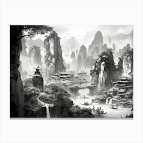 Chinese Village 1 Canvas Print