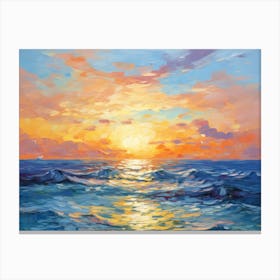 Sunset Over The Ocean 11 Canvas Print