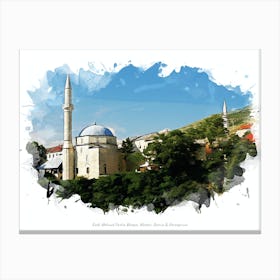 Koski Mehmed Pasha Mosque, Mostar, Bosnia & Hercegovina Canvas Print