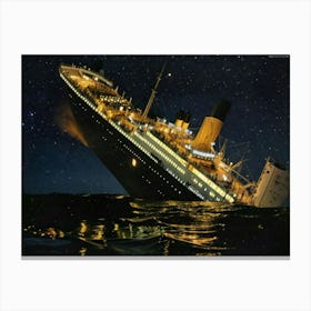 Dramatic Titanic Sinking Canvas Print