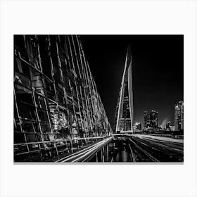 Shanghai Skyline At Night Canvas Print