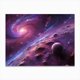 Galaxy In Space Paintings Art Print Canvas Print