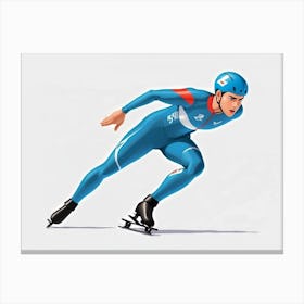 Olympic Speed Skater Canvas Print