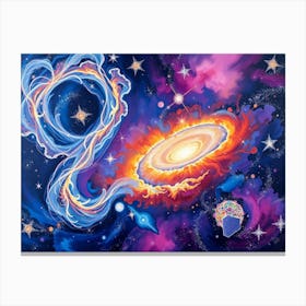 Flux Schnell A Majestic Bold Acrylic Painting Of A Cosmic Scen 2 1 Stampe su tela