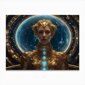 Space lady Canvas Print