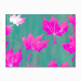 Pink Leaves Canvas Print