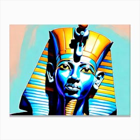 Colorful Pastel Egyptian Pharaoh 2 Canvas Print