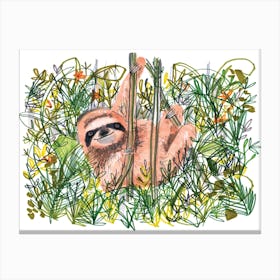 Jungle Sloth Canvas Print
