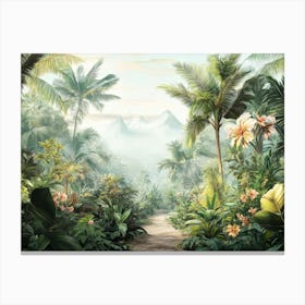 Tropical Forest Landscape 2 Canvas Print