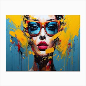 Woman In Sunglasses 18 Canvas Print