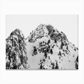 Black And White Mountain 1 Canvas Print