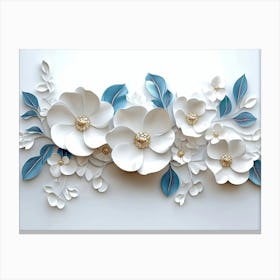 Paper Flower Wall Art 23 Canvas Print