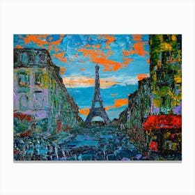 Paris At Sunset 1 Canvas Print
