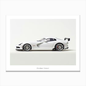 Toy Car Dodge Viper White Poster Canvas Print