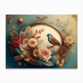 Bird In A Frame Canvas Print