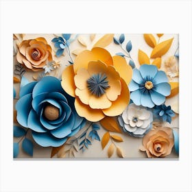 Paper Flowers 62 Canvas Print