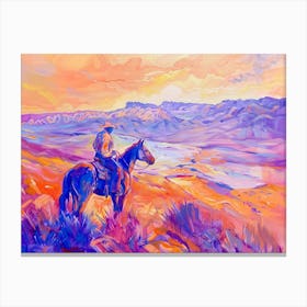 Cowboy Painting Death Valley California 1 Canvas Print