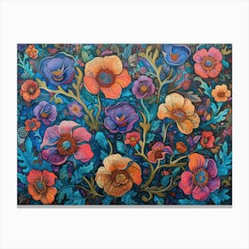 Contemporary Artwork Inspired By William Morris 3 Canvas Print