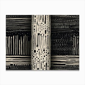 Black And White Abstract Painting 2 Canvas Print