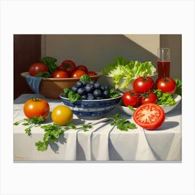 Still Life With Tomatoes Canvas Print