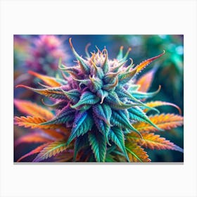 Closeup Of Cannabis Flower Canvas Print