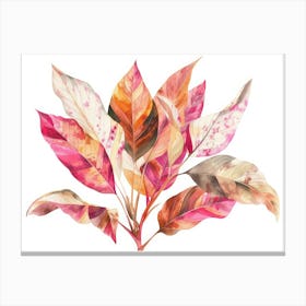 Watercolor Leaves 18 Canvas Print